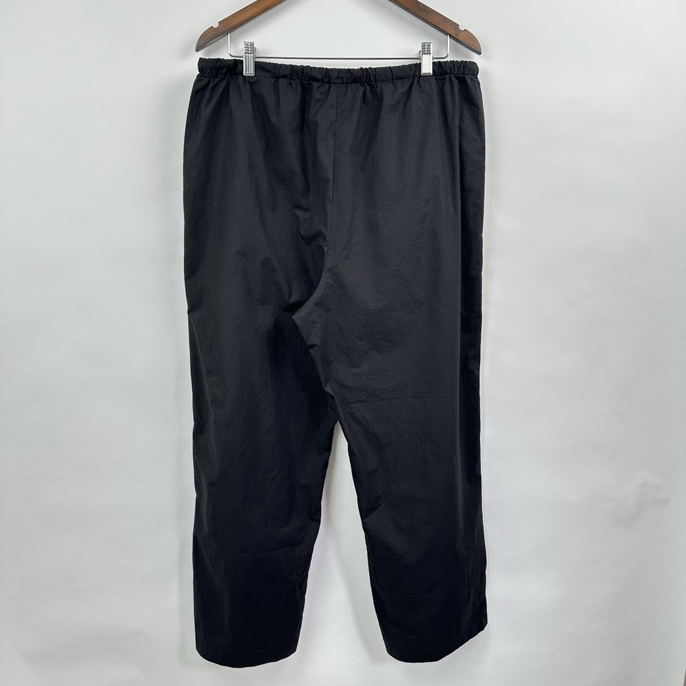 Banana Republic Cotton Poplin Pull-On Pants Large Black High Rise NWT Pockets - Picture 11 of 14